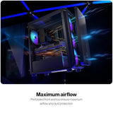 ENDORFY Arx 500 ARGB, Caja PC ATX, 4x140-mm-ARGB-Lüfter im Lieferumfang enthalten, Seitenwand aus gehärtetem Glas, hohe Kompatibilität mit Verschiedenen PC-Komponenten, EY2A011