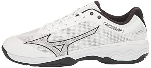 Mizuno Wave Exceed Light para Hombre, Blanco/Negro, 11.5, Blanco/Negro, 45 EU