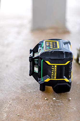 STANLEY FATMAX FMHT77448-1 - Nivel láser giratorio verde, 600 m, vial 360°, incluye detector