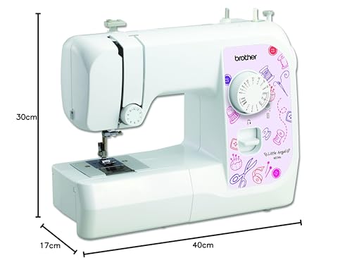 Brother Máquina de Coser, Blanco, Rosa, 40 x 15 x 31 cm
