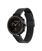 Calvin Klein Reloj Analógico de Cuarzo Multifunción para Mujer Colección Minimalistic T-Bar con Correa de Malla de Acero Inoxidable Negra - 25200288
