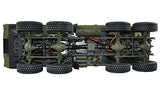 Amewi U.S. Camión 8 x 8 volquete 1:12, vehículo Militar teledirigido, Color Verde (22437)