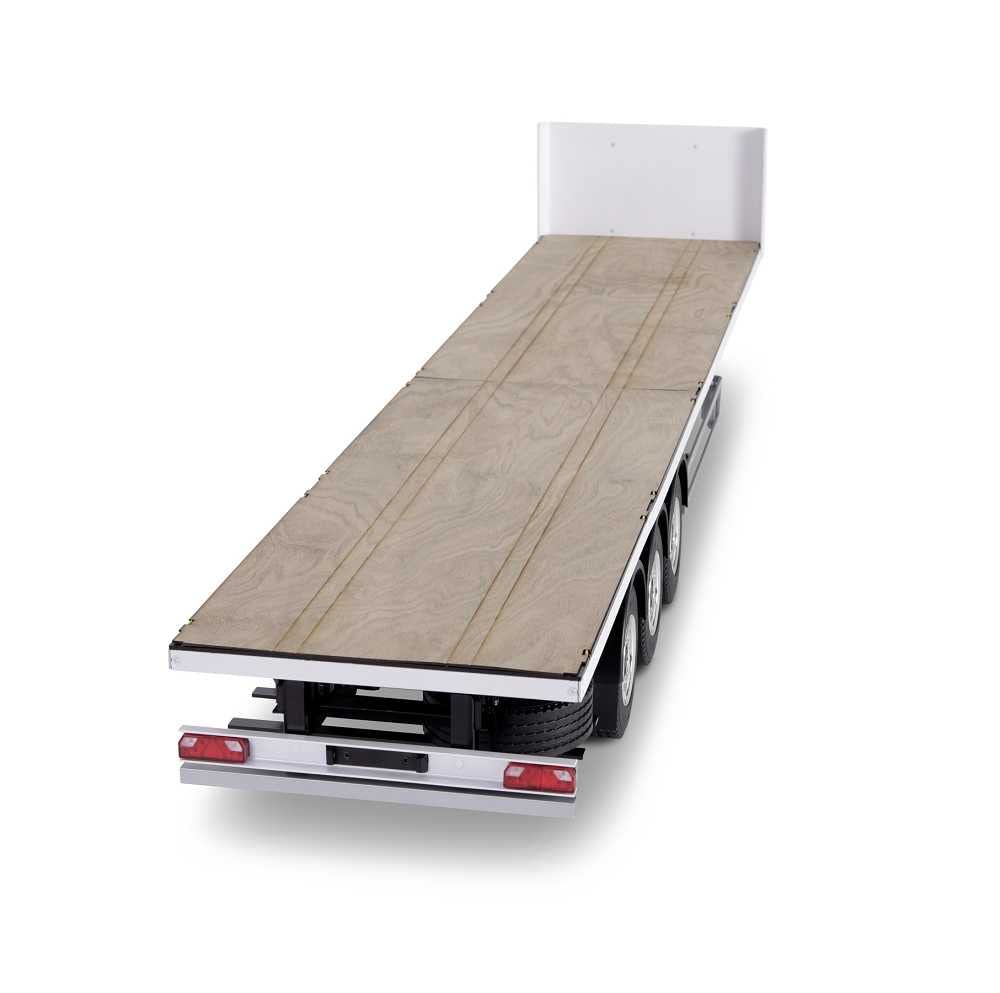 Carson-Fahrzeug 500907650 3 Ejes Cama Plana III Acero impresión RC, semirremolque, Escala 1:14, Piezas de Tuning, Accesorios, construcción de Modelos, Fabricado en Alemania, Multicolor, L