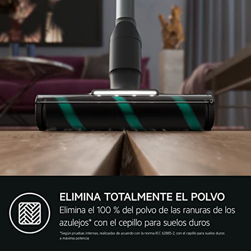 AEG AP71A142XN Aspiradora Sin Cable, 14,4 V, Autonomía de 50 min, Batería Extraible, Filtración en 5 Etapas, 4 Velocidades, Aspirador Escoba 2 en 1, Incluye Accesorios, Azul Denim