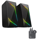 BERSERKER Altavoz Gaming RGB 2.0, 6W RMS, Iluminación LED, Conexión USB y Jack 3.5mm, Negro