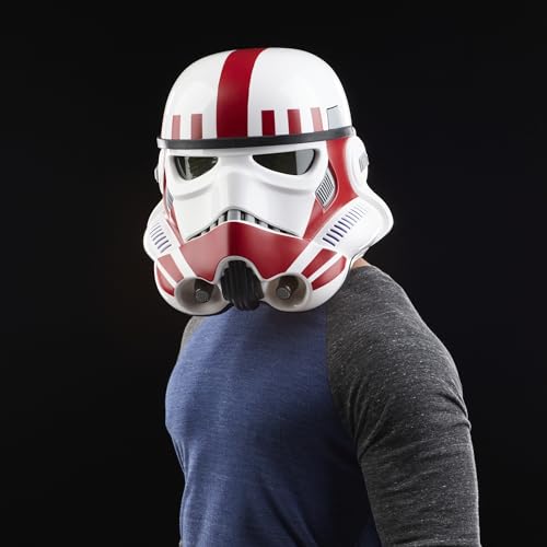 Star Wars The Black Series - Casco electrónico Premium de Imperial Shock Trooper Battlefront - Artículo de colección para Adultos - Juego de rol