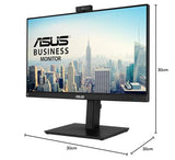ASUS BE24EQSK - Monitor Profesional de 23.8" FullHD (1920x1080, IPS, 16:9, HDMI, Display Port, 60 Hz, 5 ms, Altavoces 2W x2, cámara Web 2.0M, antiparpadeo, luz Azul de Baja Intensidad), Negro