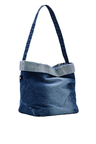 Desigual Priori Litu, Accessories Denim Shopping Bag Mujeres, Azul