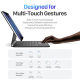 DUX DUCIS [MK Series - Funda con Teclado, diseñada para Apple iPad Air 13 (2024) / iPad Pro 12.9 (2018/2020/2021/2022), Funda de Cuero con Teclado Bluetooth magnético Flotante, Color Negro