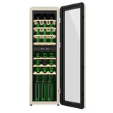 Cecotec Vinoteca 30 Botellas Retro Bolero Grandsommelier Origin Duo 30 Hit Beige. Acabado En Negro Con 2 Zonas De Temp. (5-12ºC, 12-20ºC), Control Led, NoFrost, Estantes Madera, Luz Interior
