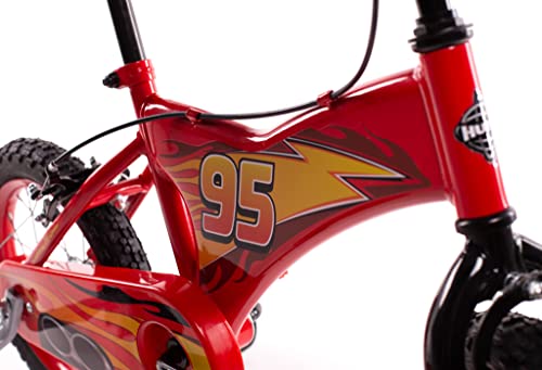 Huffy Bicicletta Pollici Bicicleta de 14 Pulgadas Disney Cars Luxury, Unisex-Baby, Rojo
