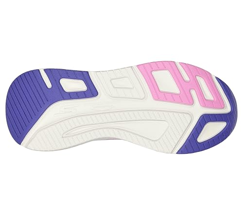 Skechers Max Cushioning Elite 2.0, Zapatos Deportivos Mujer, Light Blue Textile/Pink Trim, 38 EU