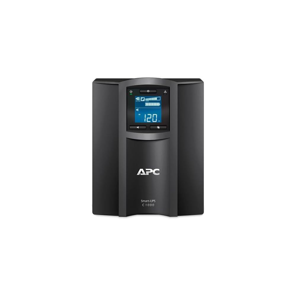 Schneider Electric SMC1000IC SAI Inteligente UPS C de APC de 1000 VA, LCD, 230V con SmartConnect, 43.9cm x 21.9cm x 17.1cm, Negro