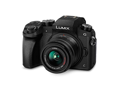 Panasonic Lumix DMC-G7KEC - Cámara EVIL de 16 MP, Pantalla 3", Grabación de Vídeo en 4K, Wi-Fi, RAW, Cuerpo Ergonómico, Kit con Objetivo Lumix Vario 14 - 42 mm/F3.5 - 5.6, Color Negro