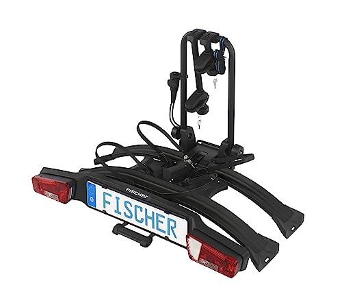 FISCHER Portabicicletas RoadLine Black para Embrague, portabicicletas para Coche, premontado, bloqueable, hasta 60 kg, Color Negro