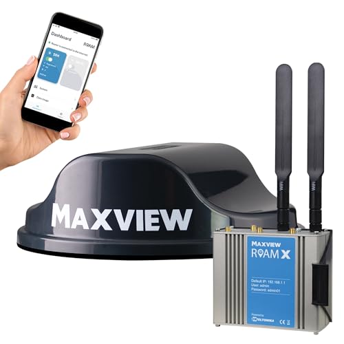 Maxview Roam X MXL051/G - Sistema de Antena WiFi para Internet en Movimiento, Color Gris