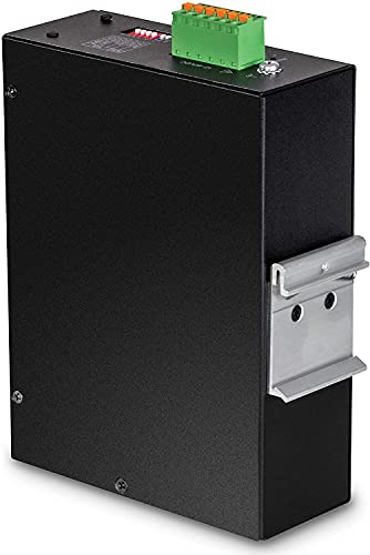 TRENDnet, TI-G102i, Conmutador DIN-Rail Industrial Gigabit L2 Administrable de 10 Puertos, 8 Gigabits, 2 SFP, Montaje en Riel DIN, IP30, Divisor Ethernet, Negro