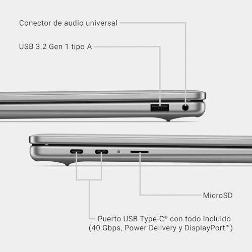 Dell Inspiron 14 (5441) Laptop Copilot+ PC FHD+ 14", Procesador Snapdragon X Plus, Graphic Qualcomm Adreno, 16GB RAM, 512GB SSD, Windows 11 Home, Teclado Retroiluminado QWERTY Español Titan Grey
