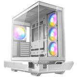Antec C7 ARGB Blanco, Soporte de GPU RTX 40, 4 Ventiladores ARGB PWM de 120 mm incluidos, refrigeración Vertical, Tipo C de 10 Gbps, Paneles Frontales y Laterales de Vidrio Templado Continuo
