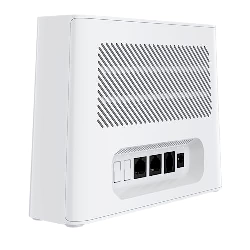TCL LinkHub CPE Router Rápido 5G HH512V, Doble Banda, Soporte Tarjeta SIM, WiFi 6E, Hotspot hasta 32 Usuarios, Blanco
