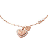 Emporio Armani Pulsera de plata de ley para mujer, oro rosa, EG3626221, Eine Grösse, Plata de ley, No es una piedra preciosa, Rosa melocotón
