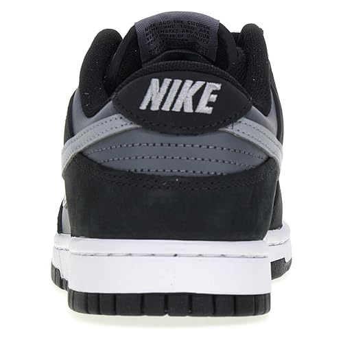 NIKE Dunk Low, Sneaker Hombre, Black Lt Smoke Grey Smoke Grey White, 44.5 EU