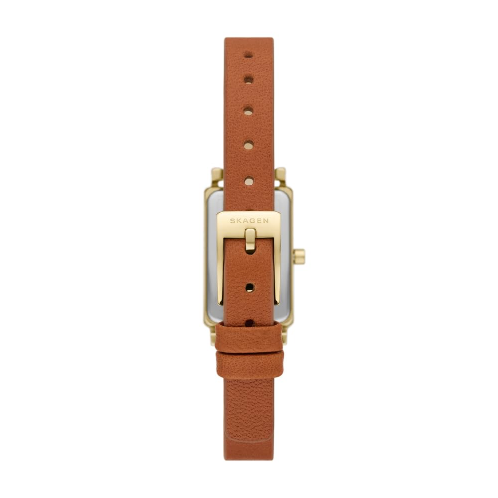Skagen Reloj Analógico para Mujer de Cuarzo con Correa en Cuero SKW3149