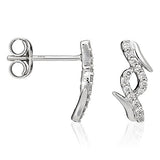 Orphelia OD-5323 - Pendientes de oro blanco 750 con diamante (0,16 ct), color blanco