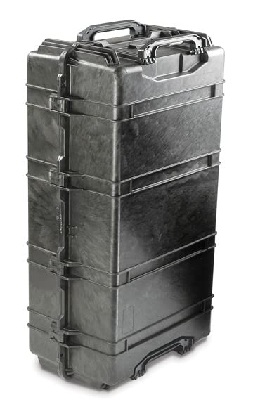 PELI 1780 contenedor de transporte profesional extremadamente resistente, IP67 estanco e impermeable al polvo, 216L de capacidad, fabricado en EE.UU., sin espuma, color negro