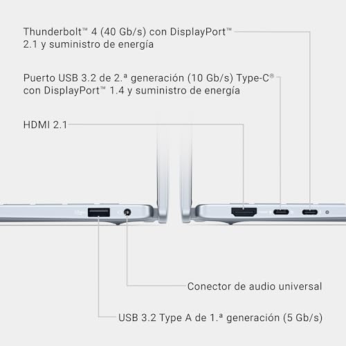 Dell 14 Plus Copilot+ DB14250 Ordenador portátil – 14" 2.5K 16:10 (2560x1600), Intel Core Ultra 7 Series 2, Intel ARC, 32 GB RAM, 1 TB SSD, Windows 11 Pro, Teclado retroiluminado QWERTY, Ice Blue