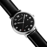 BERING Reloj de cuarzo para Hombre, Colección Titanium con titanio y cristal de Zafiro 18640-402, Plateado y Negro