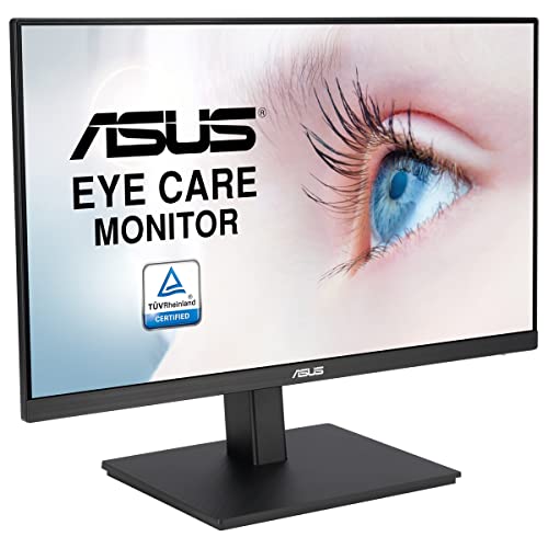 ASUS VA27EQSB - Monitor Eye Care (27 Pulgadas, Full HD, IPS, sin Marco, 75 Hz, Adaptive-Sync, luz Azul de Baja Intensidad, antiparpadeo, diseño ergonómico, Puede montarse en la Pared)