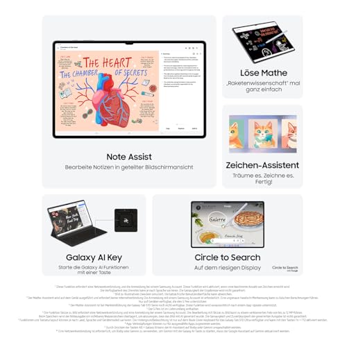 SAMSUNG Galaxy Tab S10 Ultra AI Tablet Android, 12 GB de RAM, 1 TB de Memoria, Pantalla AMOLED, Revestimiento antirreflectante, Incluye S Pen, 5G, Moonstone Gray, 36 Meses de garantía del Fabricante