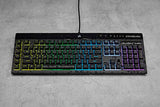 Corsair K55 RGB Pro Membrana Teclado para Juegos con Cable, IP42, Resistente al Polvo y a los derrames, 6 Teclas Macro con integración Elgato, Compatible con iCUE, QWERTY UK, PC, Mac, Xbox, Color