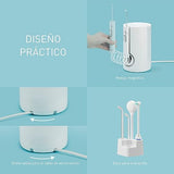Panasonic EW1614AW503-PACK Family Irrigator Oral Dental, Chorro Ultrasónico, Modo Infantil, 10 Ajustes de Presión, IPX7, Ortodoncia, 5 boquillas, alimentado por Red Eléctrica, Blanco