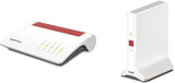 AVM Fritz!Box 7590 AX (Wi-Fi 6 enrutador con 2400 Mbps (5 GHz) y 1200 Mbps (2,4 GHz), hasta 300 Mbps con supervectoring VDSL, Malla Wi-Fi, Base DECT, en alemán Versión)
