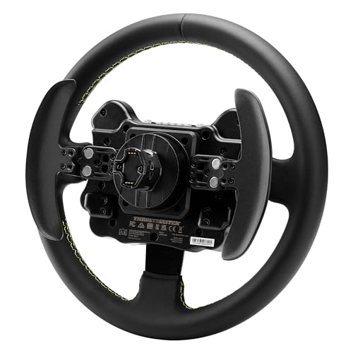 Thrustmaster EVO Racing 32R Leather, Aro de Volante Redondo Forrado en Cuero y Buje Desmontable, para PC y Consolas