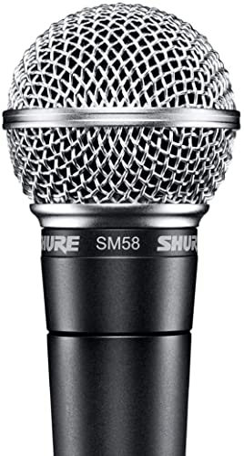 Shure SM58-LC El micrófono de Voz dinámico está diseñado para el Uso Profesional en Voces en actuaciones en Vivo, Refuerzo de Sonido y grabaciones de Estudio - No se Incluye el Cable (SM58-LCE)