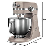 Electrolux Asistente de cocina modelo EKM5570, aparato de cocina con gancho amasador, protección contra salpicaduras, batidor de globos, tapa de fermentación, 1200 W, dos cuencos grandes de 2,9 litros