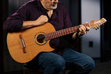 ORTEGA Ben Woods Signature Guitar Clavijero invertido Nylon 6 Cuerdas y funda Ben Woods Fishman-ORTEGA Clasica Blend System con salida XLRFLAMETAL-TWO