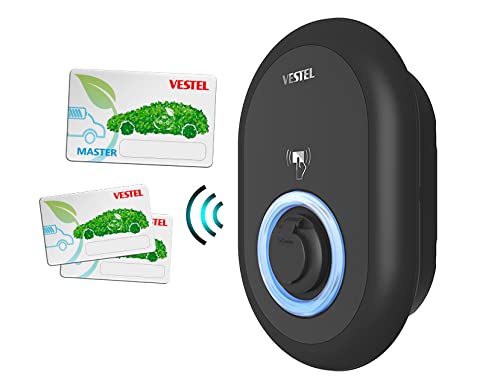 eMobility Vestel Wallbox EVC04-AC11SW-T2P - Estación de Carga para Coche (Incluye Cable de Carga de 5 m, RFID, 3 x 16 A, 11 kW