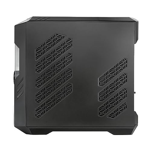 Cooler Master HAF 700 EVO Caja PC - Full Tower, Admite E-ATX, 5 Fans Preinstalados, Soportes de Radiador Giratorios, High-Airflow Cooling, Display LCD Real-Time, Aspas ARGB Edge-Lit
