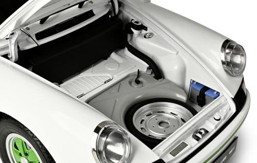 IXO Colecciones 1:8 IXO Porsche 911 RS 2.7 Blanco/Verde - modelismo, maquetas, Kit de construcción, Kit de maquetas, 713 Piezas, Kit de construcción de Coches