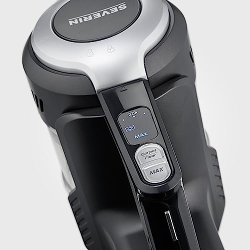 SEVERIN Aspiradora inalámbrica de mano y escoba 2 en 1, aspirador sin cable potente con depósito de 0.65 L, 40 minutos de autonomía, 21,6 V, Negro, HV 7155