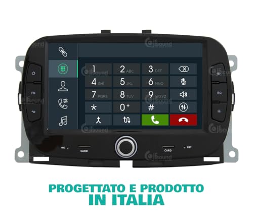 Radio de Coche para Fiat New 500 Android GPS Bluetooth WiFi USB Dab+ Touchscreen 7" 8core Carplay AndroidAuto