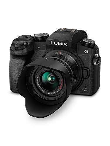 Panasonic Lumix DMC-G7KEC - Cámara EVIL de 16 MP, Pantalla 3", Grabación de Vídeo en 4K, Wi-Fi, RAW, Cuerpo Ergonómico, Kit con Objetivo Lumix Vario 14 - 42 mm/F3.5 - 5.6, Color Negro