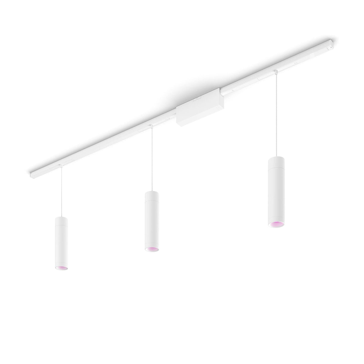 Philips Hue - Perifo Iluminación en carril Luz Blanca y de Colores - Set carril y 3 lámparas colgantes (blanco) - 171.5cm- Anclajes incluidos
