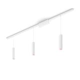 Philips Hue - Perifo Iluminación en carril Luz Blanca y de Colores - Set carril y 3 lámparas colgantes (blanco) - 171.5cm- Anclajes incluidos