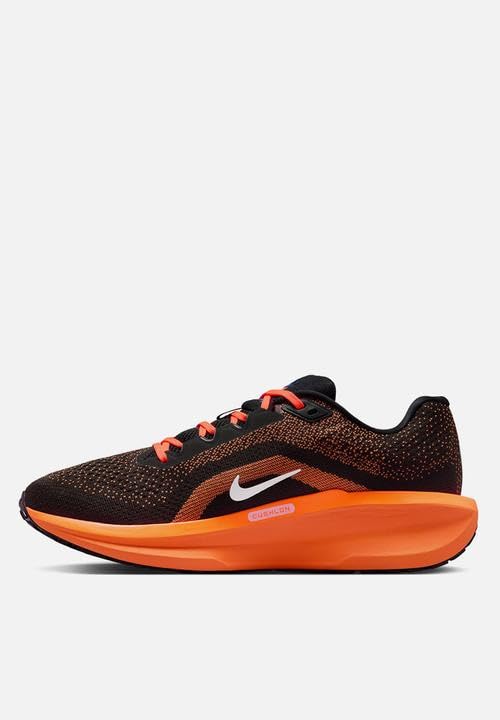 Nike Winflo 11 Straßenlaufschuh für Herren, Zapatillas para Correr Hombre, Black White Anthracite Total Orange, 44 EU