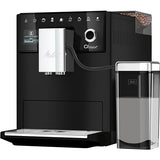 Melitta CI Touch (F630-112) - Cafetera automática con sistema de leche, recipiente para granos de dos cámaras, pantalla One Touch, grosor del café ajustable en 4 niveles, color negro